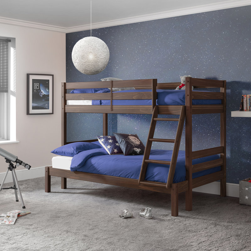 Aaru Twin Over Full Bunk, Dark Walnut
