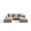 Elowen U-Shaped Modular Sectional Plush Sofa With Movable Ottoman-176367008