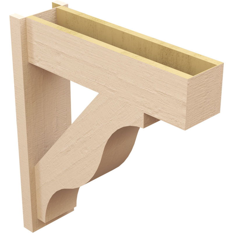 Bois de cèdre brut Funston Block TimberThane Perspector, brun clair apprêté, H 32 po x l 8 po x P 28 po