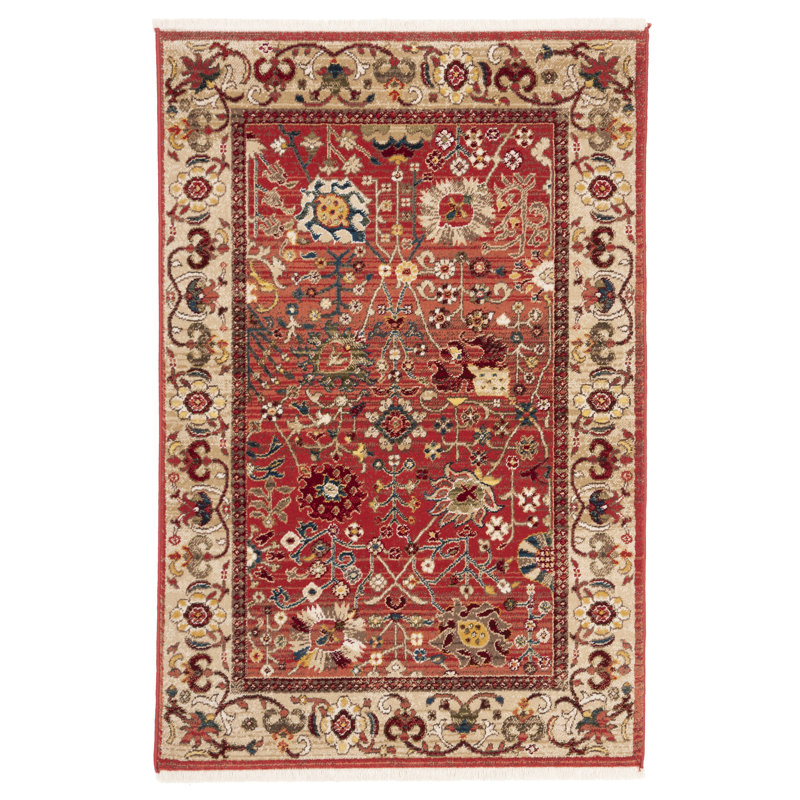 Tapis performance oriental Kurtz, Rectangle 3 pi 3 po x 4 pi 1 po, Red/Beige