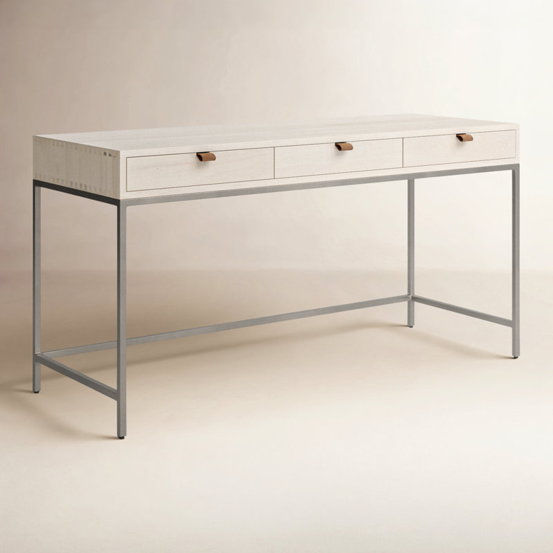 Trey Solid Wood Writing Desk, Dove Poplar
