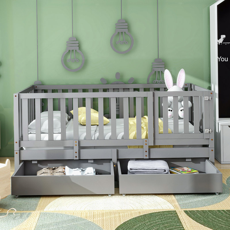 Braian Storage Bed, Full/Double, Gray