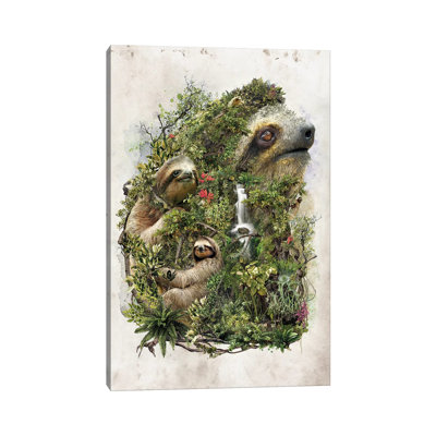 Surreal Sloth by Barrett Biggers - Wrapped Canvas Print