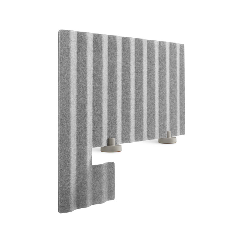 Basis 33" Overhang Privacy Panel, Thurmond Light Grey