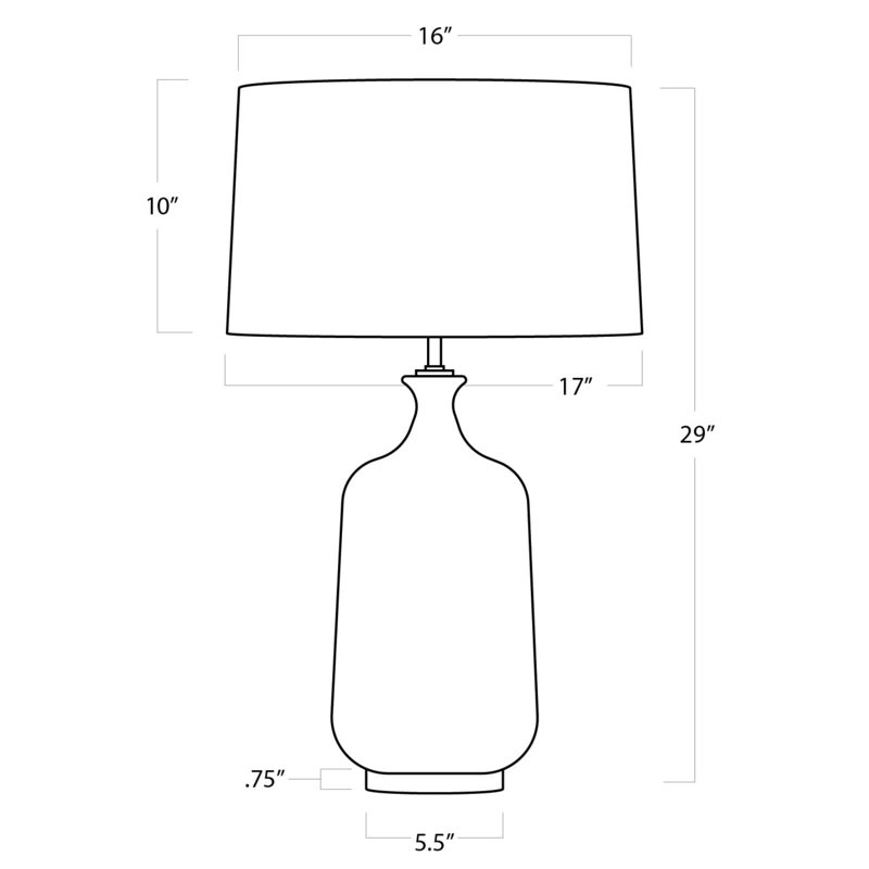 Glace Table Lamp, White