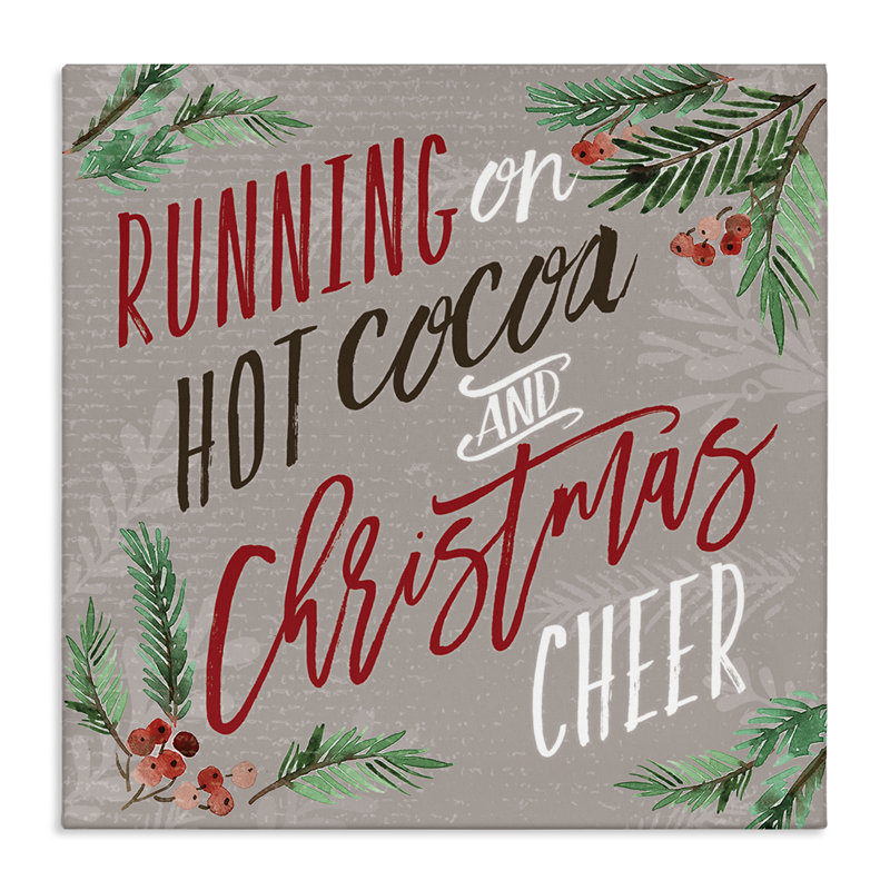 Art mural sur toile Cocoa & Christmas Cheer par Deb Strain, H 24 po x l 24 po