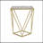 CREATIVE SIMPLE GLASS SIDE TABLE,GOLD+WHITE COLOR