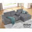 Canapé en L gris de 106 pouces avec méridienne orientée à gauche, canapé confortable surdimensionné avec console de rangement et prise de charge-1841559217-1841559231