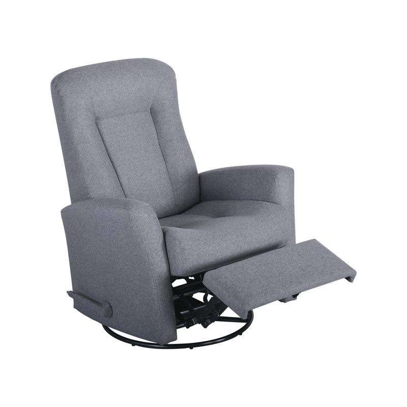 Upholstered Polyester Swivel Recliner