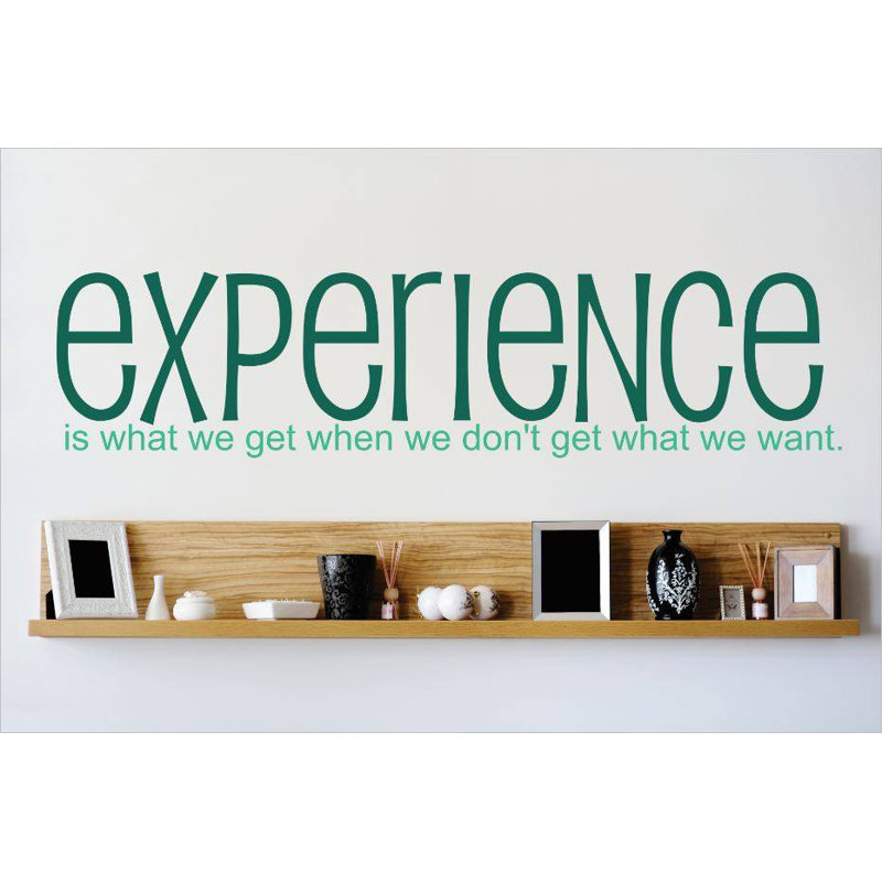 Text & Numbers Wall Decal, 10" H x 40" W x 0.16" D, Teal
