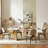 Hugette 71'' Luxury Sintered Stone Top Dining Table, Modern Rectangular Kitchen Table for 6-8 People with Stainless Steel, Gold Base Dining Room Table for Living Room ( Table Only)-850415914-850415916