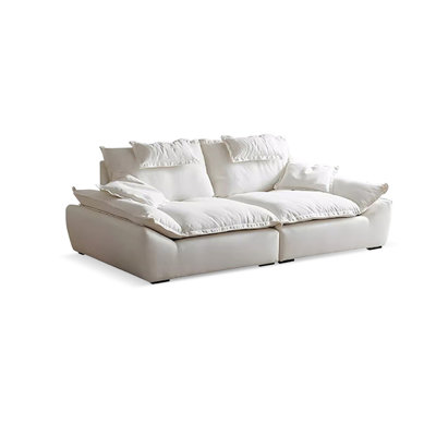 Canapé modulaire blanc en polyester
