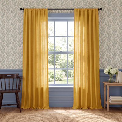 Richardson 100% Cotton Semi Sheer Curtain Pair