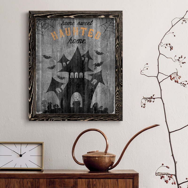 Haunted House - publicités encadrées sur toile, Noir, H 44 po x l 31 po x P 1 po
