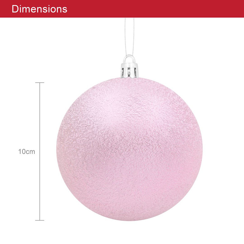 10cm Solid Colour Shatterproof Bauble, Multicolor