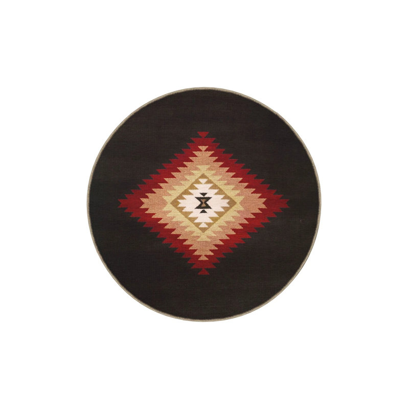 Multicolored Wicker Design Geometric Patterned Vintage Decorative Carpet, Rectangle 4'8" x 6'7"