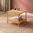 Queens Minimalist Solid Wood Square Coffee Table with Shelf – Modern & Space-Saving Design-918001736