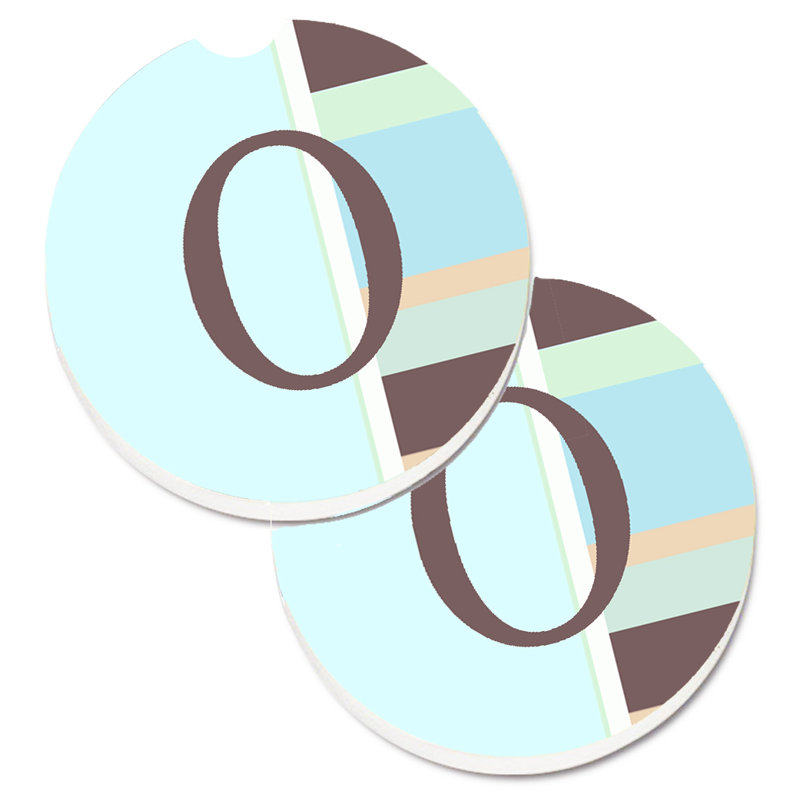 Sous-verre voiture monogramme initial, O, Mauve