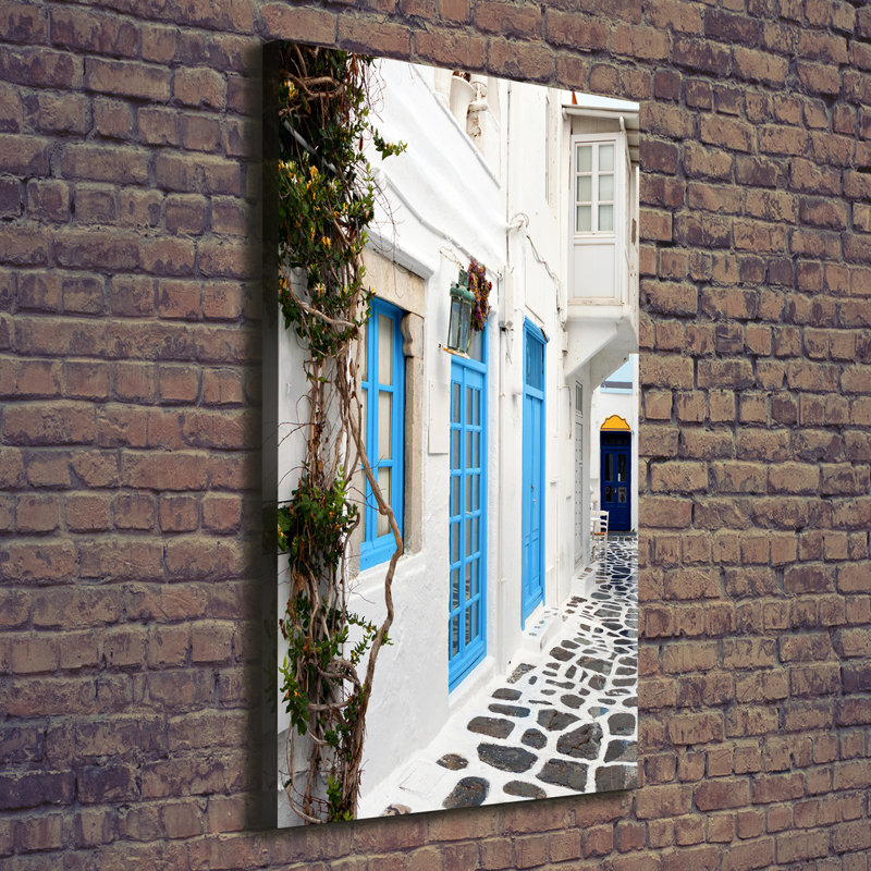 Greek Streets - Wrapped Canvas Print
