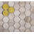 Textured Honeycomb Hexagon Wooden Marble Mosaic Tile-61195743