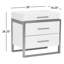 Table de chevet Marquee - nuage blanc / argent