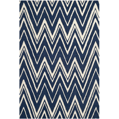 Saxmundham Chevron Wool Hand Woven Area Rug