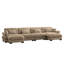 Canapé modulaire en U en forme de U avec repose-pieds mobile, canapé d'angle rembourré et confortable en velours 4 places-842835707