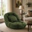 Fauteuil de sol convertible et polyvalent en peluche, pouvant également servir de lit pour animaux de compagnie, avec dossier inclinable réglable pour un confort optimal.-719636616