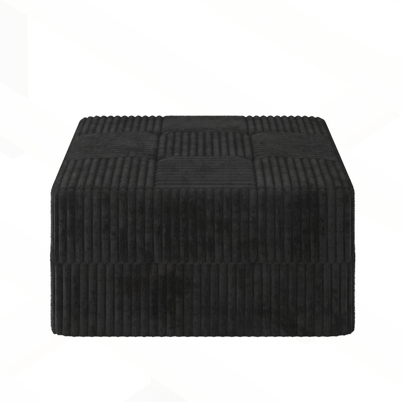 Compressed Space‑Saving Ottoman for Living Room and Bedroom, Black