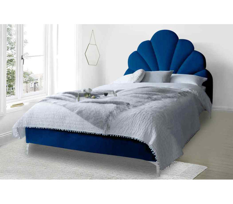 Upholstered Bed, Single (3'), Blue