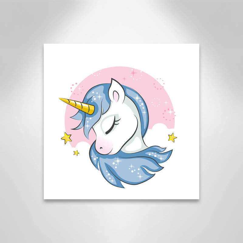 Impression sur papier Sparkly Unicorn, H 16 po x l 16 po x P 1,5 po, Canevas