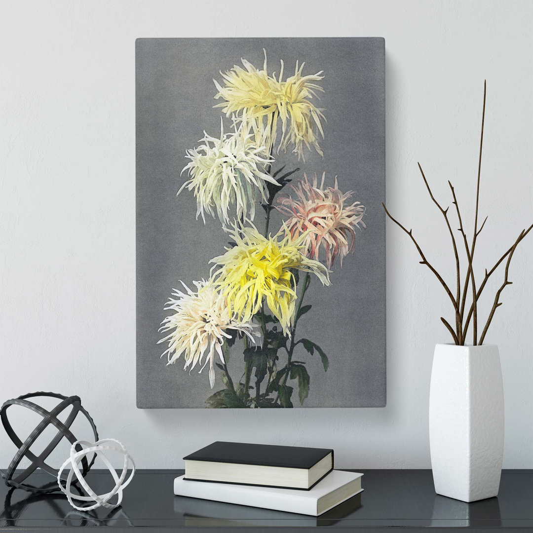 Chrysanthemums by Ogawa Kazumasa - Wrapped Canvas