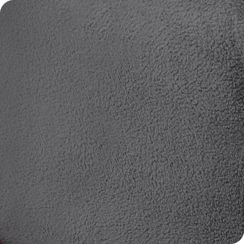 Drap-housse en micro-molleton très doux, Très grand lit flexible tête séparée, Gris foncé