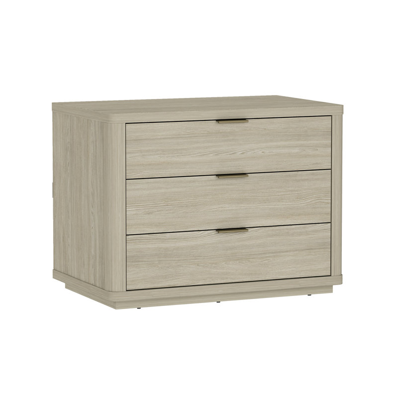 Natural 3-Drawer Nightstand, 32", Natural