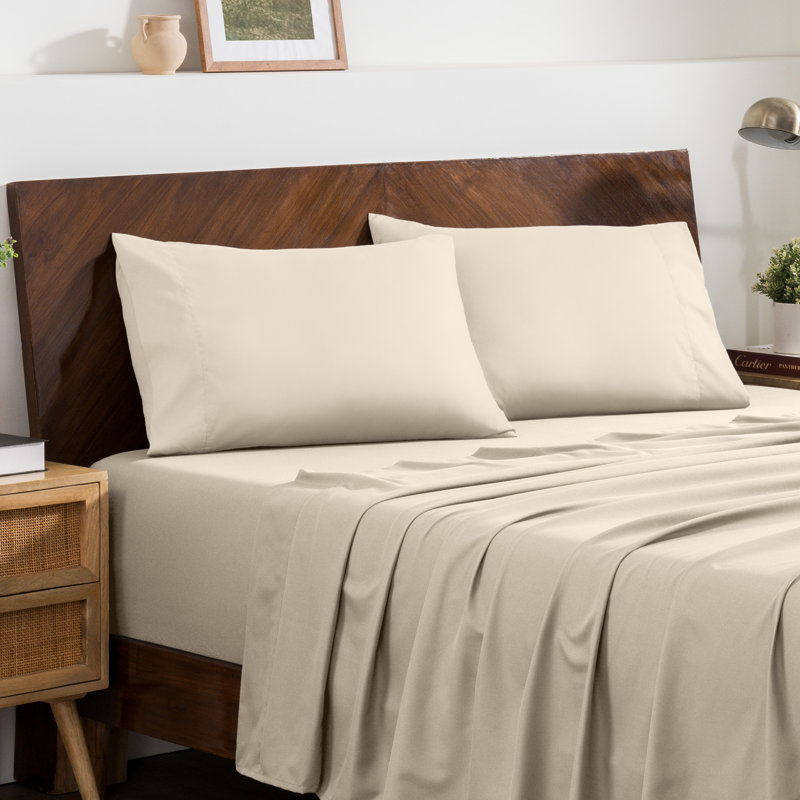 Fermeture d'enveloppe en microfibre, Sable, Taies d'oreiller pour grand lit
