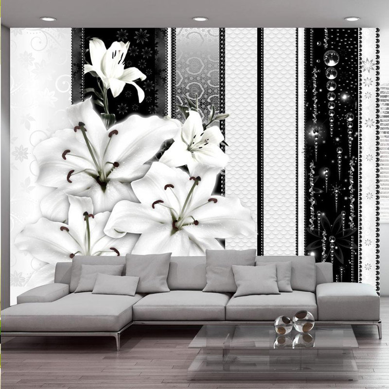 Floral Wall Mural, 110" L x 157" W