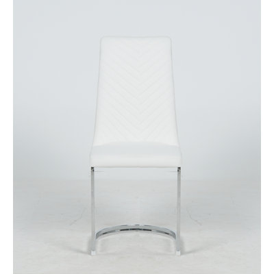 Upholstered Cantilever Chair in White