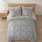 7-Piece Full Comforter Set with Sheet Set,Grey