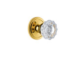 Grandeur Circulaire Rosette Double Dummy with Versailles Crystal Door Knob