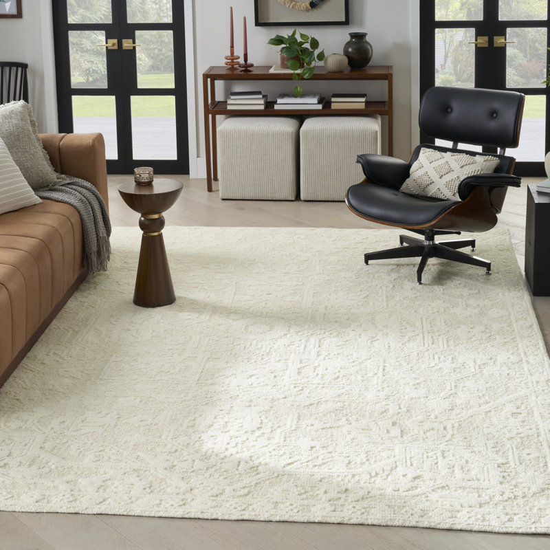 Nourison Tatevik 7'9" x 9'9" Ivory Contemporary Indoor Rug, Rectangle 7'9" x 9'9"
