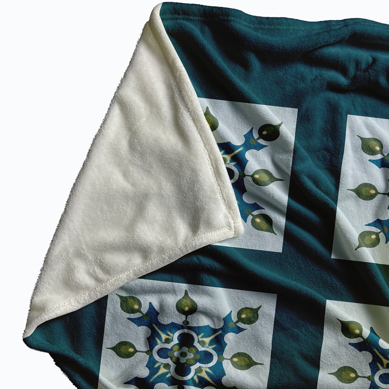 Schueler Plain Weave / Muslin Throw Blanket, Teal