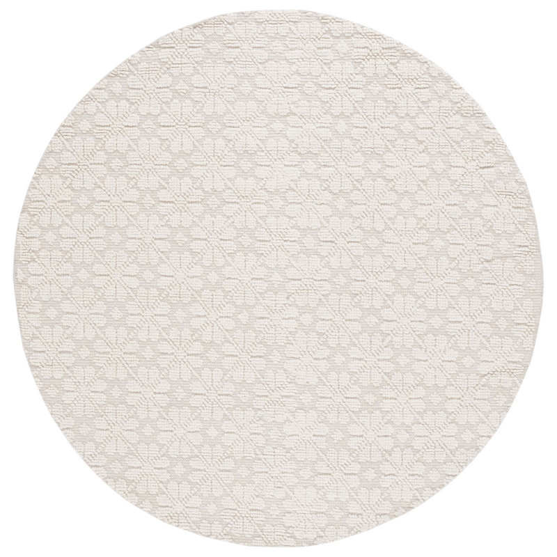 Tapis en laine tissé à la main Kelton, Rond 4 pi