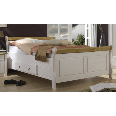 Eva Solid Wood Lift Up Storage Ottoman Bed