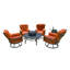 Ensemble de conversation à chaises multiples avec coussins Sunbrella 6 pièces Leavenworth