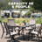 7-Piece Outdoor Dining Set with Textilene Stationary and Swivel Chairs