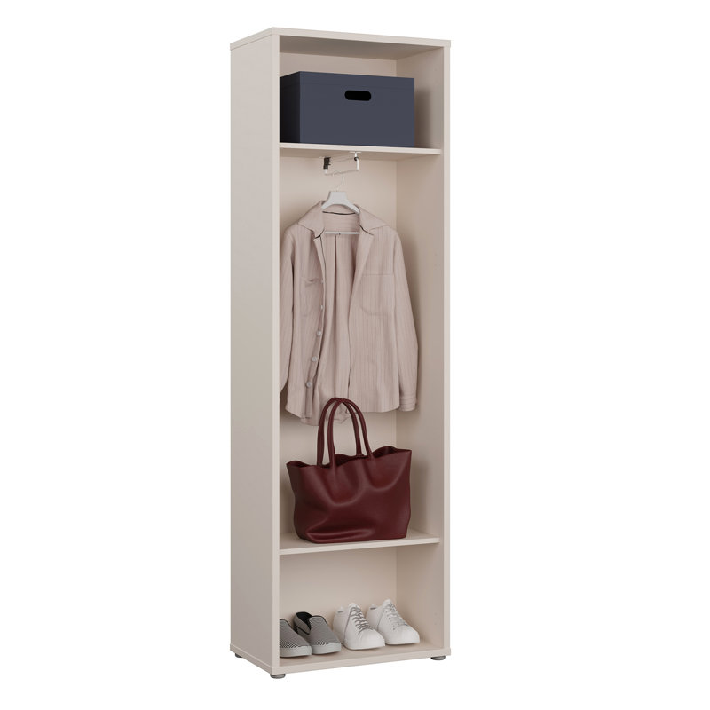 Chadwic Modern minimalistic entryway wardrobe, utility wardrobe, 1-door, engineered wood, 59.8 cm W x 191.9 cm H x 34.9 cm D