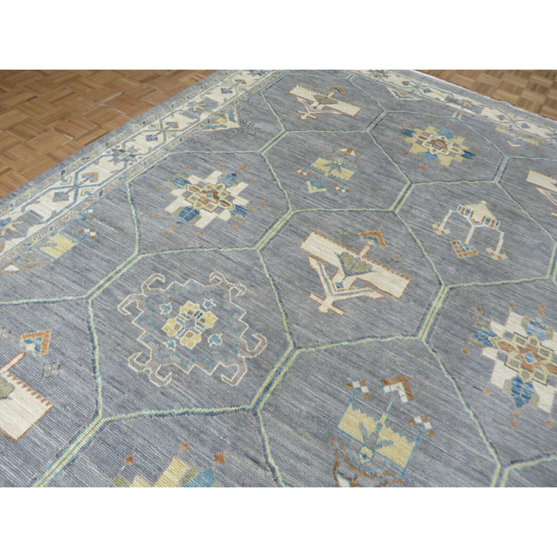 Tapis gris unique de 8 pi 10 po x 12 pi 3 po