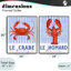 Ensemble de 2 giclées encadrées, "Nautical Stripes Sea Creatures", par Kim Allen-435620853-435620854