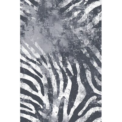 Papier peint moderne zébré gris