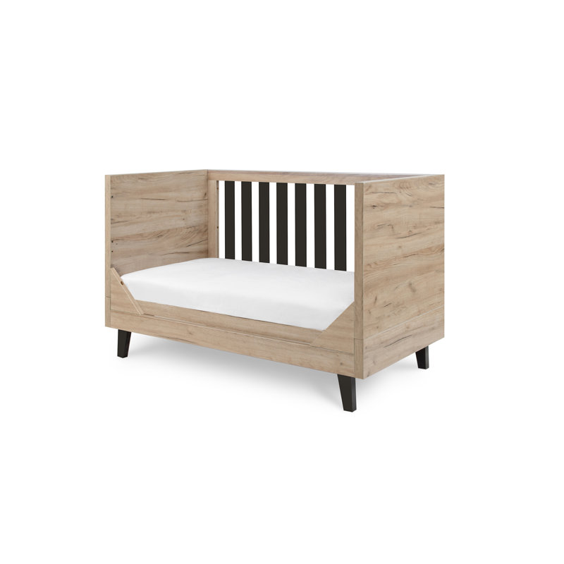 Tutti Bambini Como Cot Bed, Distressed Oak/Slate Grey